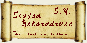 Stojša Miloradović vizit kartica